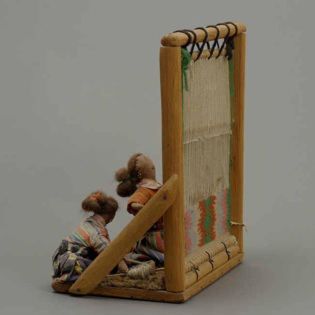 Alternate image #2 of Two Diné Women, a Loom, and a Cradleboard with a Child