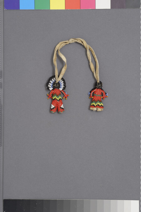 Alternate image #1 of Miniature Zuni Man and Woman Beaded Figure