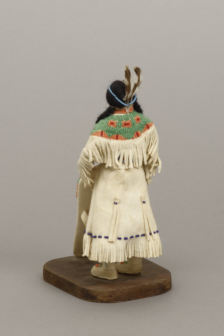 Alternate image #1 of Doll representing a Shoshone Woman with her Baby in a Cradleboard