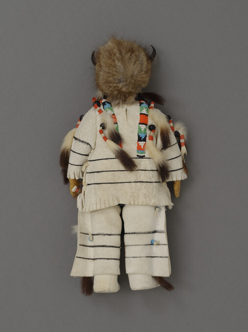 Alternate image #1 of Doll representing an Assiniboine Chief dressed as a Buffalo Dancer