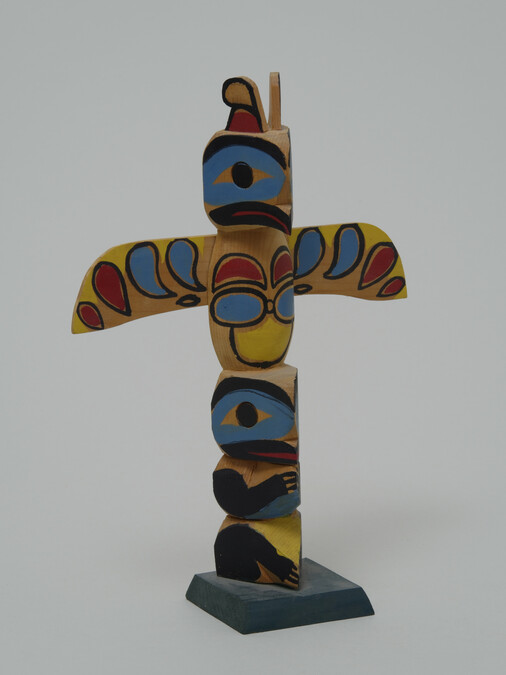Alternate image #1 of Thunderbird Totem Pole Model (based on the Kwakwaka'wakw Totem Poles which belonged to Nimpkish Chief Tlah-Co-Glass, Alert Bay, British Columbia)
