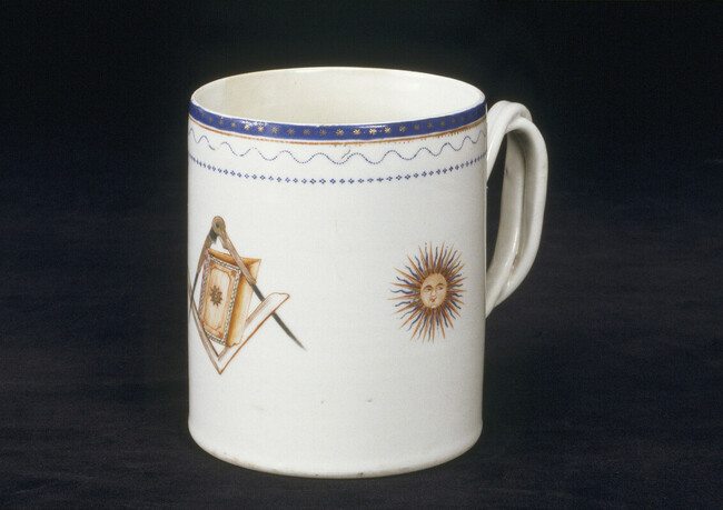 Alternate image #1 of Chinese Export Masonic Cylindric Mug