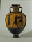 Alternate image #2 of Black-figure Panathenaic Prize Amphora depicting Athena between Columns (side a); Wrestlers and Judge with Staff (side b)