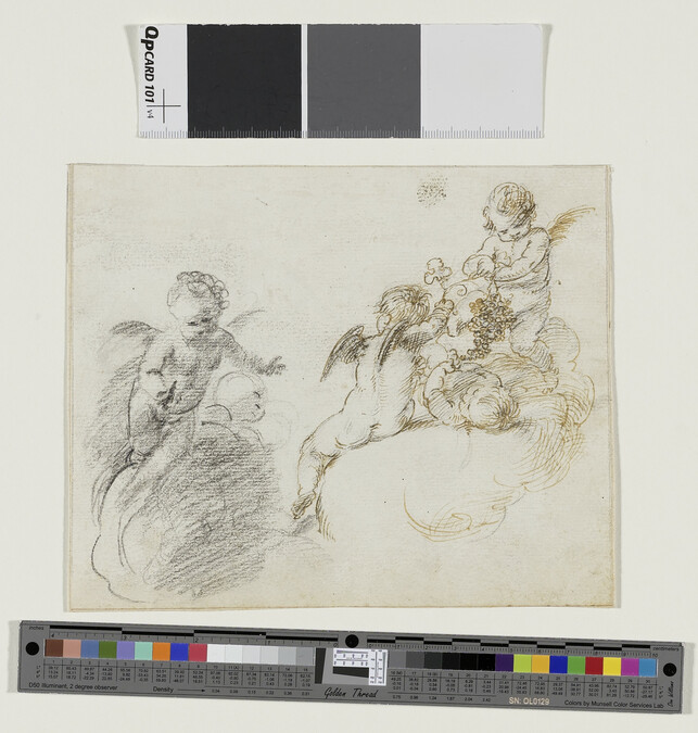 Alternate image #1 of Two Studies of Putti on Clouds