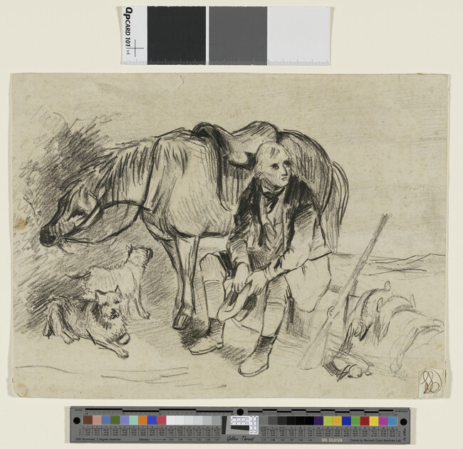 Alternate image #1 of Untitled (Hunter with horse and dogs)