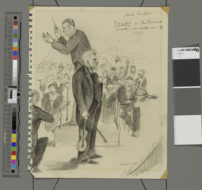 Alternate image #1 of Fritz Kreisler in Monte Carlo playing Beethoven's Violin Concerto in D