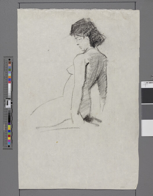 Alternate image #1 of Untitled (Seated Nude Woman Leaning Back)