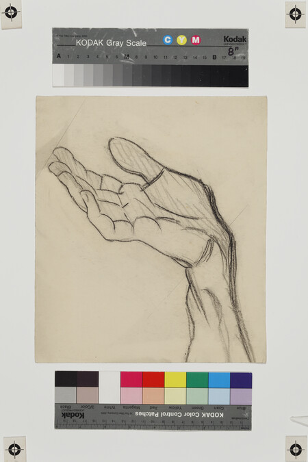 Alternate image #1 of Study of Hand for The Coming of Quetzalcoatl (Panel 5) for The Epic of American Civilization