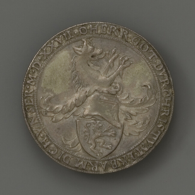 Alternate image #1 of Albrecht Scheurl (obverse); Scheurl Coat of Arms (reverse)