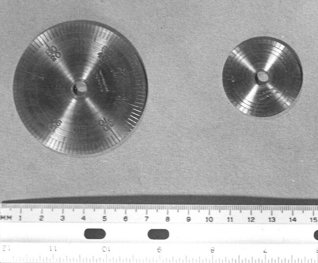 Two Spare Disks for Spherometer