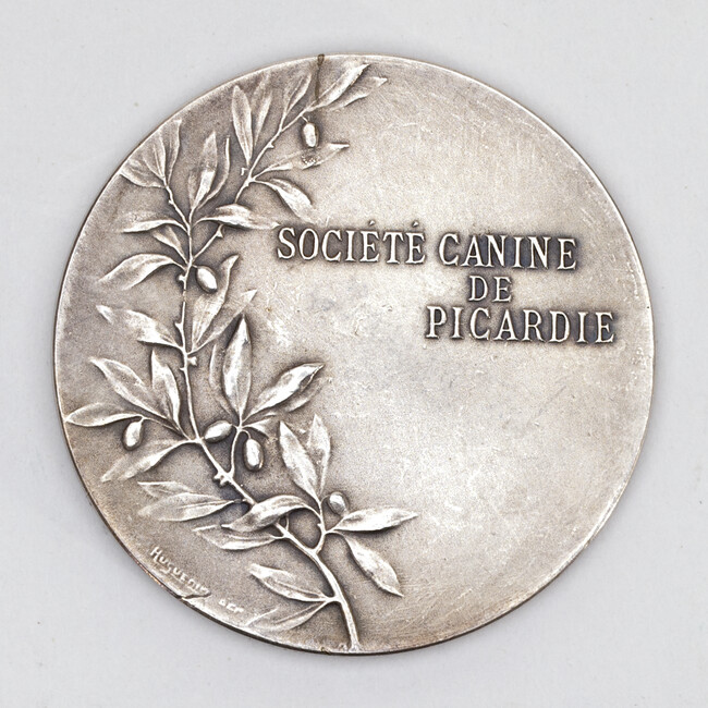 Alternate image #1 of Diana the Huntress with Dog (obverse); Société Canine de Picardie (Canine Society of Picardie) (reverse)