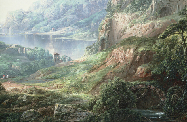 Alternate image #2 of Italian Lake with Classical Ruins