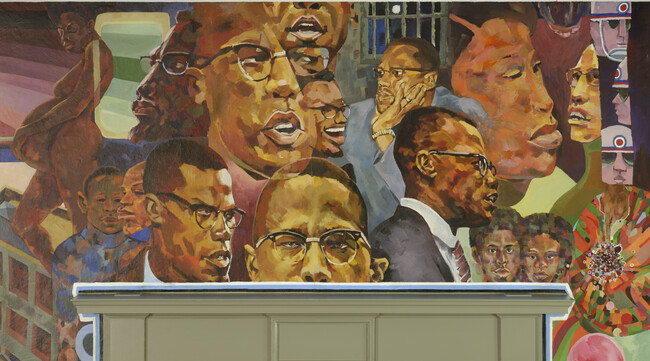Alternate image #4 of Malcolm, A Lifestyle, panel six from The Temple Murals: The Life of Malcolm X