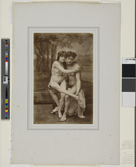Alternate image #1 of Study of Man and Woman Sitting with Pastoral Background
