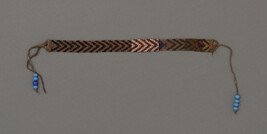 Beaded Band, with Leather Ties