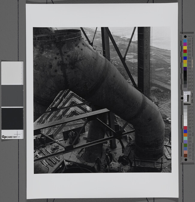 Alternate image #1 of Building the Komsomolskaya Blast Furnace, Zhdanov City, the Ukraine (bottom half of panorama)