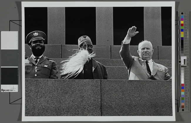 Alternate image #1 of Khrushchev with East African Leaders on the Lenin Mausoleum