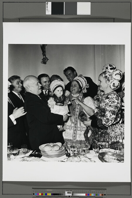 Alternate image #1 of A Doll is Presented to Khrushchev, Soviet Embassy, Hungary