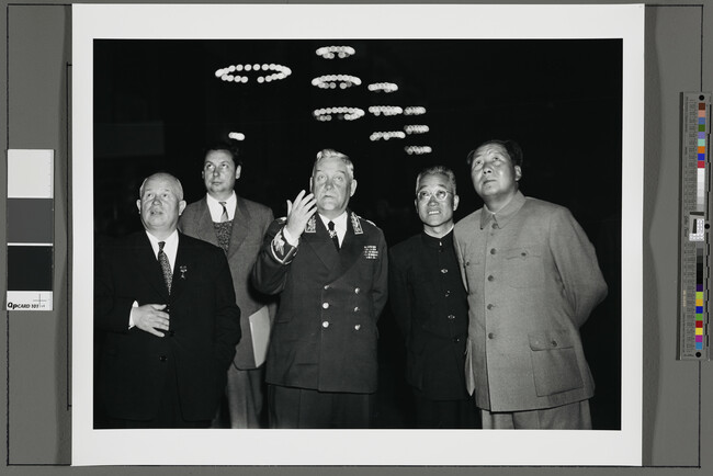 Alternate image #1 of Khrushchev, Bulganin, Zhou En-Lay (Enlai) and Mao (Zedong) at the Exhibition, Beijing