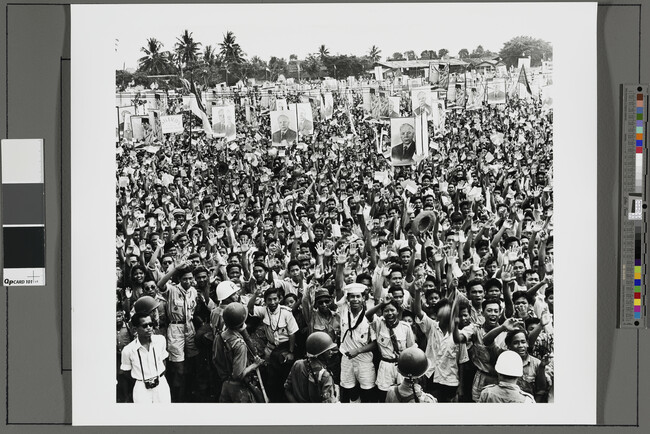 Alternate image #1 of Crowd Hailing Visit of Voroshilov and Sukarno, City of Surakarta, Indonesia