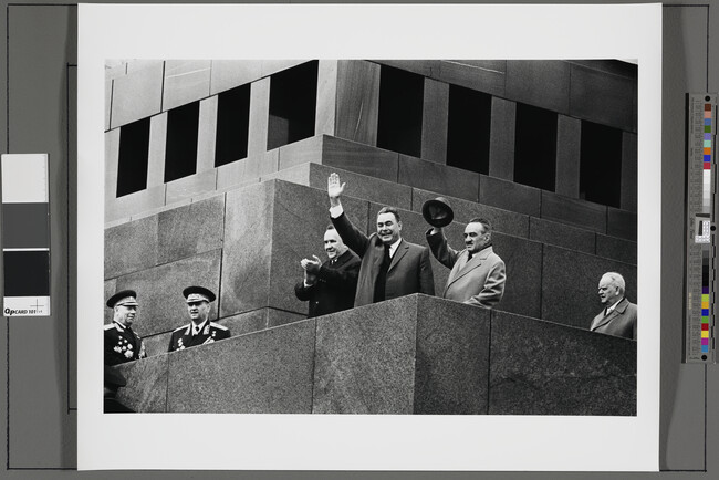 Alternate image #1 of The New Leadership: Gromyko, Brezhnev and Mikoyan, First Joint Appearance on the Lenin Mausoleum