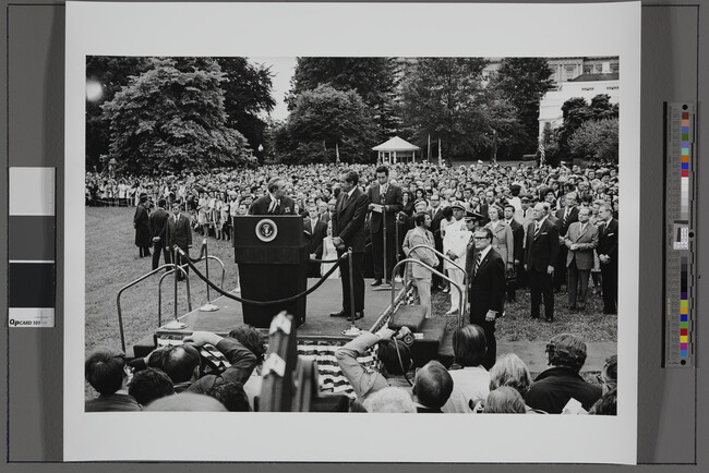 Alternate image #1 of Brezhnev and Nixon at the Podium