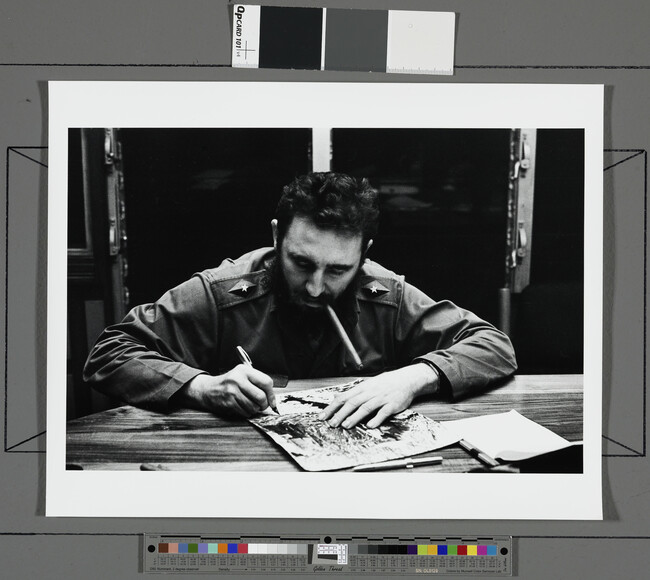 Alternate image #1 of Fidel Castro Autographing a Portrait