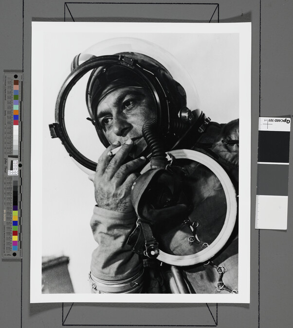 Alternate image #1 of Test Pilot Ahmet Khan Sultan, Twice Hero of the Soviet Union, Enjoys a Cigarette