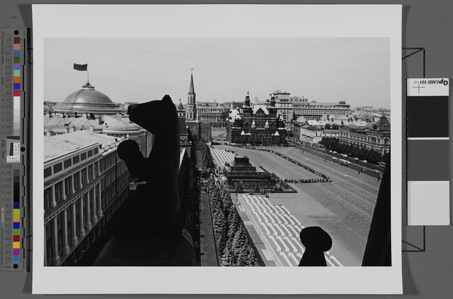 Alternate image #1 of View of the Queue at Lenin's Tomb from the Spasskaya Tower of the Kremlin