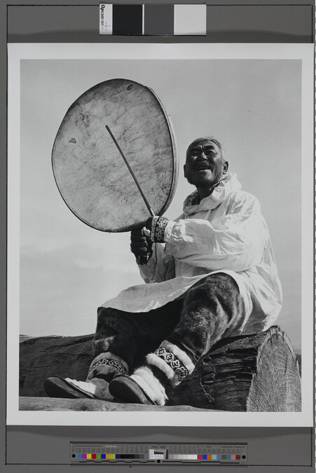 Alternate image #1 of Chukotka Song-and-Dance Man Nutetein with his Drumskin