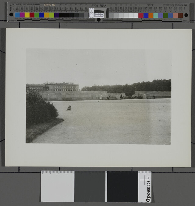 Alternate image #1 of Mars Field, Leningrad [person sitting, left-center ground]