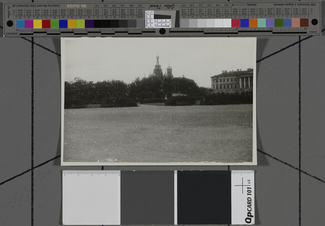 Alternate image #1 of Scene of grassy park with onion domes in the distance, Leningrad