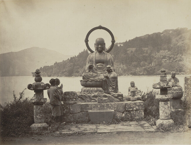 Alternate image #3 of Bronze Statue of Jeso Sama, Hakoni Lake, from the Photograph Album (Yokohama, Japan)
