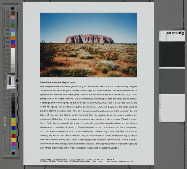 Alternate image #1 of Unexcavated Last Location Site, Uluru (Ayers Rock), Central Australia - journal text (R30), from Ryoichi Excavations