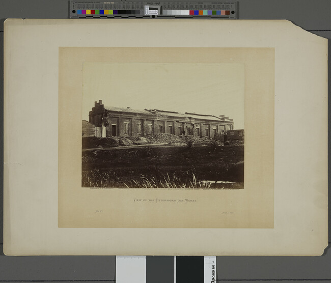 Alternate image #1 of View of the Petersburg Gas Works, plate 81 from Gardner's Photographic Sketchbook of the Civil War, Volume II