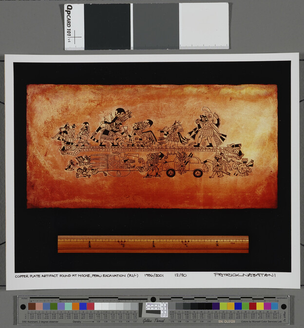 Alternate image #1 of Copper Plate Artifact Found at Moche, Peru Excavation (R1/-), from Ryoichi Excavations