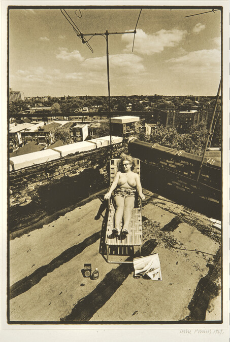 Alternate image #1 of Sally Krims Sunbathing on the Roof of 2402-63rd Street, Brooklyn, New York