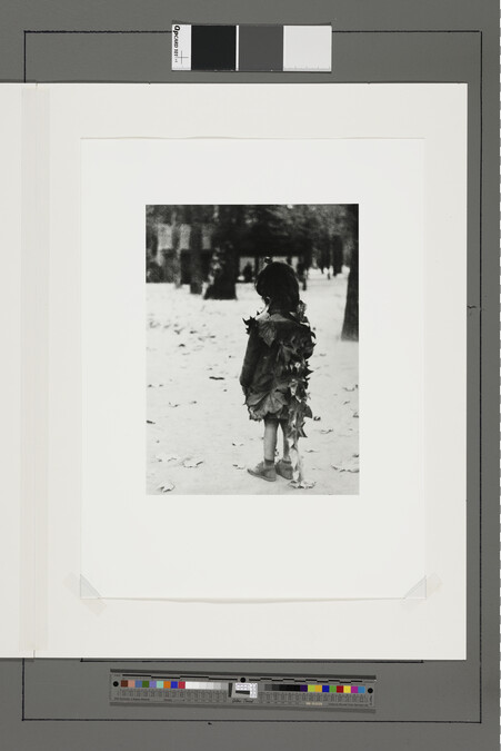 Alternate image #1 of Petite fille aux feuilles mortes (Little girl with dead leaves), Paris, 1947, number 1 of 15, from the portfolio Edouard Boubat