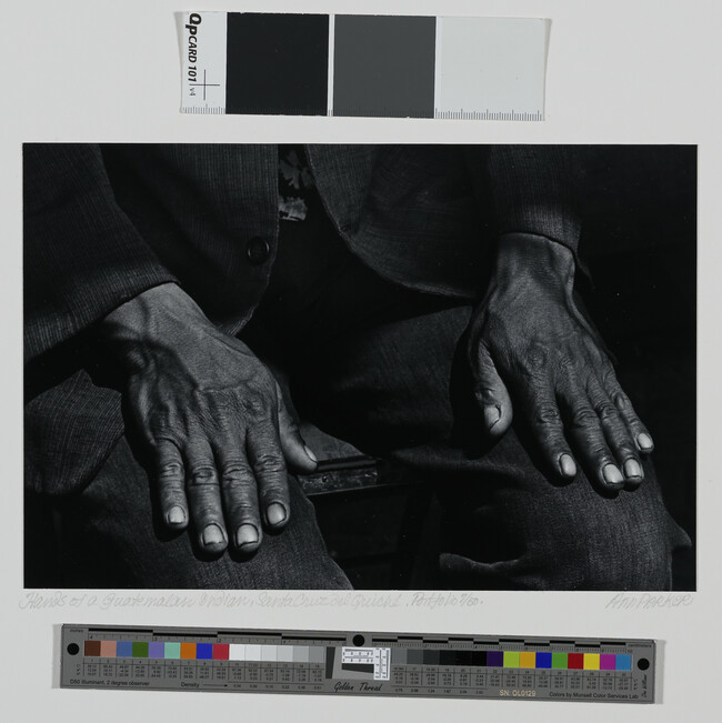 Alternate image #1 of Hands of a Guatemalan Indian, Santa Cruz del Quiche, number 10, from the portfolio, Itinerant Images of Guatemala