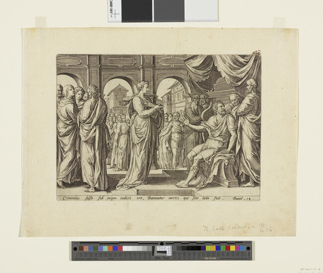 Alternate image #1 of The Elders Accusing Susanna of Adultery ; Susanna before the Judges, plate 2 from the set 