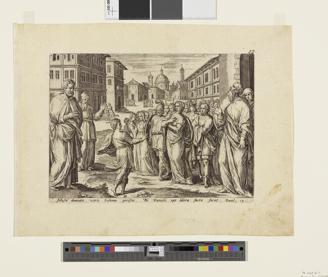 Alternate image #1 of Daniel Intervening on Behalf of Susanna ; Daniel Questions the Elders, plate 3 from the set 