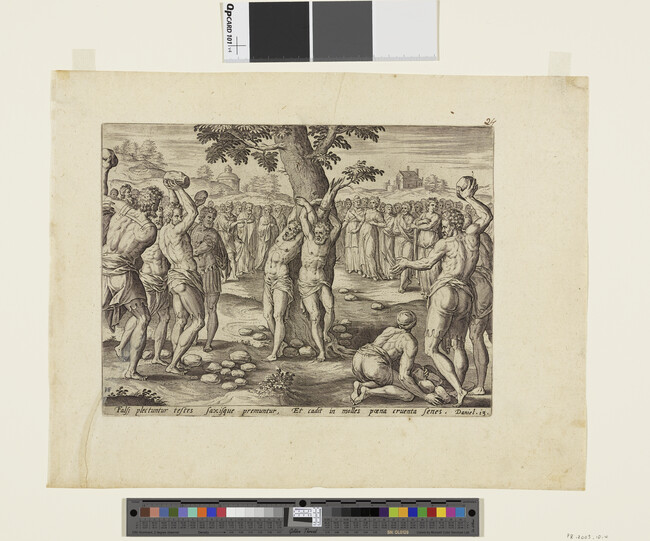 Alternate image #1 of The Elders Stoned for Bearing False Witness ; The Stoning of the Elders, plate 4 from the set 