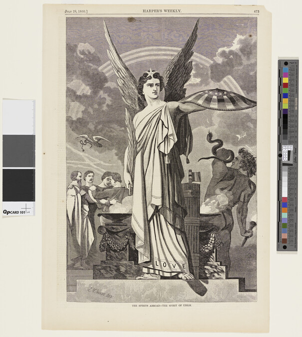 Alternate image #1 of The Spirits Abroad - The Spirit of Union, from Harper's Weekly, July 28, 1860