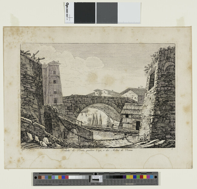 Alternate image #1 of Veduta di Ponte quattro Capi, e dei Molini di Roma