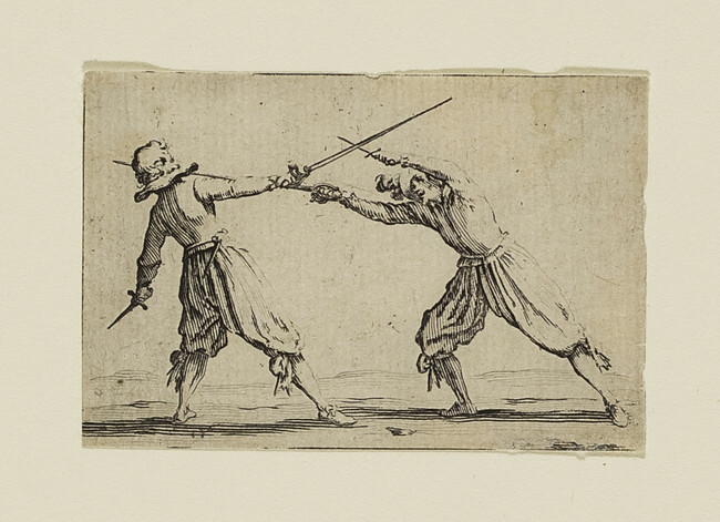 Alternate image #1 of Le duel à l'épée et au poignard (The Duel with Sword and Dagger), from the series Capricci di varie figure (Les Caprices ; The Caprices series)