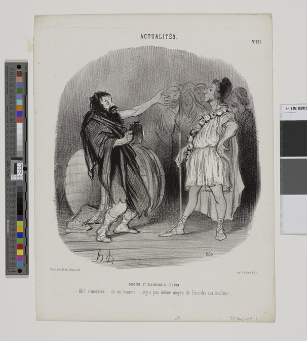 Alternate image #1 of Diogène et Alcibiade a l'Odéon (Diogenes and Alcibiades at the Odeon), plate 121 from the series Actualités (News of the Day)