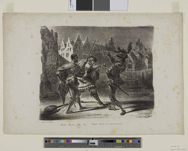 Alternate image #1 of Duel de Faust et de Valentin (Faust and Valentin Engage in a Duel), from Albert Stapfer's French translation of Johann Wolfgang von Goethe’s Faust