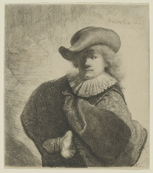 Alternate image #1 of Self-Portrait in a Soft Hat and Embroidered Cloak