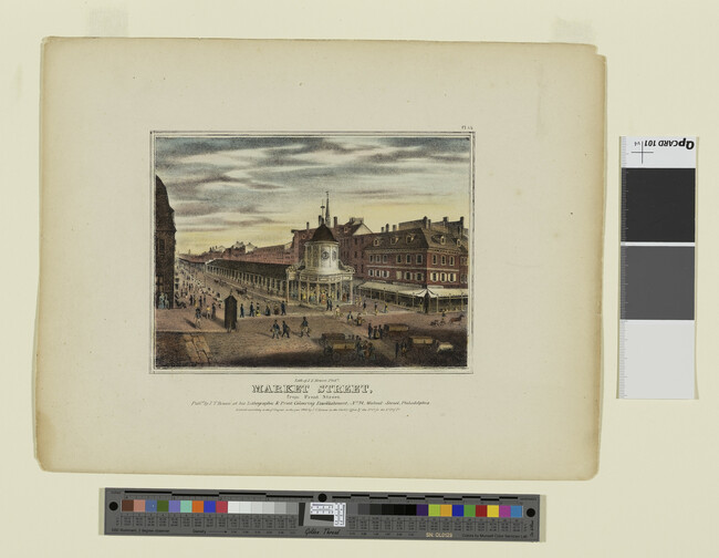 Alternate image #1 of Market Street, Plate 14 from Views of Philadelphia, and Its Vicinity
