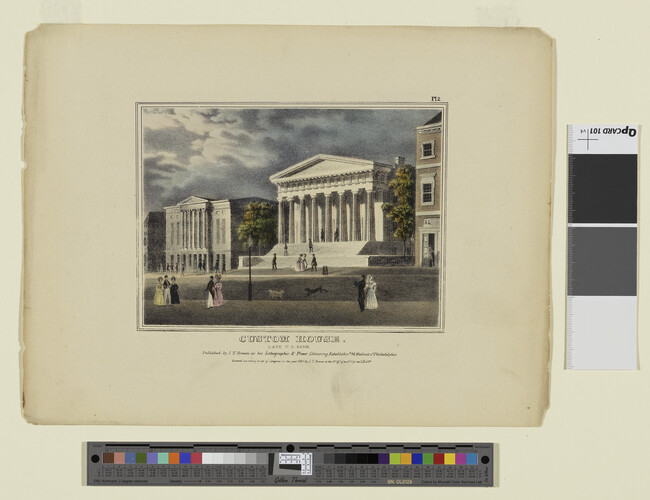 Alternate image #1 of Custom House. Late U.S. Bank, Plate 2 from Views of Philadelphia, and Its Vicinity